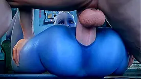 Sweet 3D Beauty Pleasured Deeply in All Holes with Fiery Passion