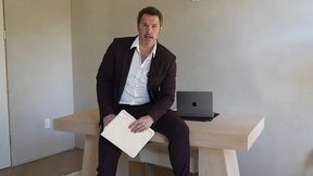 office boss solo tommy wood jerking his cock huge cumshot
