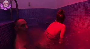 Fucking in Spa Footjob and Creampie for Naughty Busty