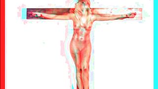 Female Jesus Crucified Naked (3D)