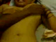 Indian bitch flashed ugly tits while being fucked in dirty room