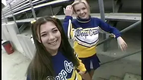 Cheerleader Pussy Gets Drilled Hard by Strap-on in Reality Shoot