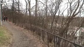 Dirty Old Man Licks and Sucks Stepdaughter's Cunt in Public
