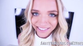 Blonde Babe Chanel Summers Gives Sloppy BJ and Takes Big Cock