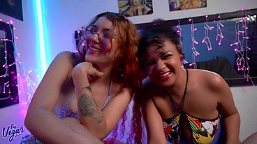 Two Mouths, One Cock – POV Double Blowjob with Diana Marquez & Sallys Vamp
