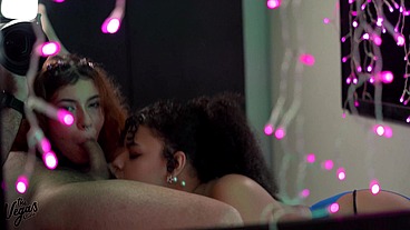 Two Mouths, One Cock – POV Double Blowjob with Diana Marquez & Sallys Vamp