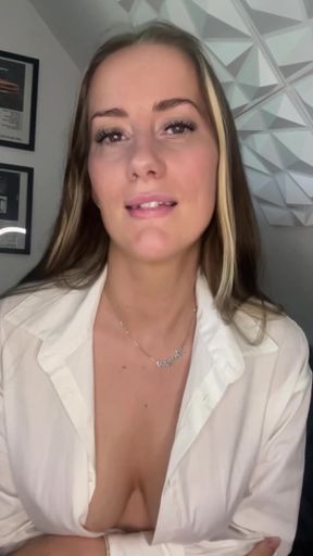 Horny British Nurse is really stressed   Clip 1
