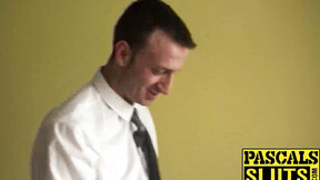 Charming blondie rides a hard massive prick on couch like a pro