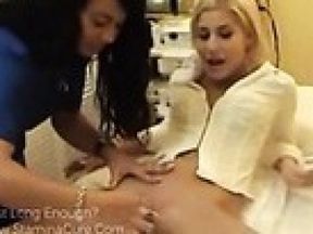 Chick goes in for the Brazilian wax and gets licked