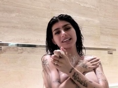 Curly Blonde Teen Records Solo Dildo Masturbation More at