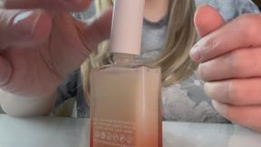 Giantess Nail Painting ASMR | Relaxing Nail Taps on Glass Desk