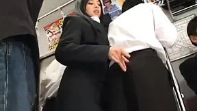 Passionate Saori Hara Gives Hot Blowjob Amidst Busy Subway Crowd