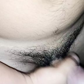 Handsome boy masturbating while fantasy girl creampie