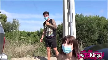 Teen Silvia Soprano is so eager for a cock that she sucks it in the middle of the street