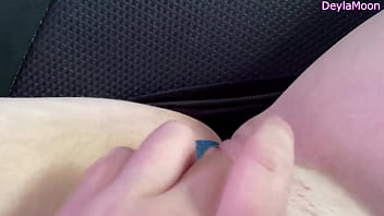 girl secretly jerks off in taxi while driving home to her husband