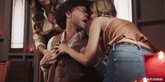 Kimmy Granger's Wild Threesome Passion Explodes in Western Heat