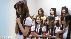 Wet pussies japaneses teens group fucked in a jav game show