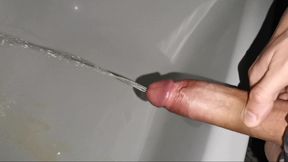 A Very Powerful Stream From a Large Penis
