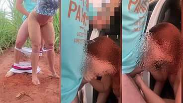 Peão da fazenda arrastou a ruiva casada para o meio do mato e comeu a cavala até gozar