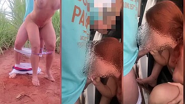 Peão da fazenda arrastou a ruiva casada para o meio do mato e comeu a cavala até gozar
