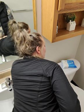Sneaky Sex with Horny Wife in the Bathroom After Party