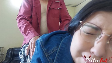 Secretaria caliente se deja coger por su jefe y termina en cum facial (parte II)
