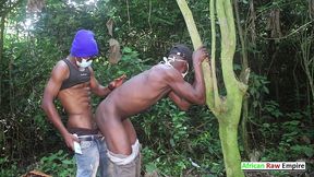 franck cameroon who copiously fucks his hetero friend during a walk in the bush in the free era. on xvideos red