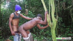 franck cameroon who copiously fucks his hetero friend during a walk in the bush in the free era. on xvideos red