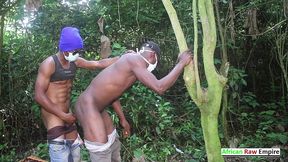 franck cameroon who copiously fucks his hetero friend during a walk in the bush in the free era. on xvideos red