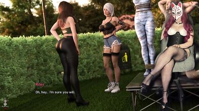 Playful Fox in see-through bra teases gamer girl in stockings