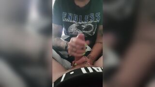 Getting jerked off on Hangover by mistress (Groaning) Full Version with HUGE JIZZED!