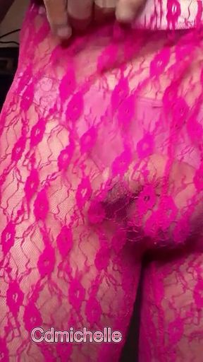 Cdmichelle Wearing Sexy Pink Legging