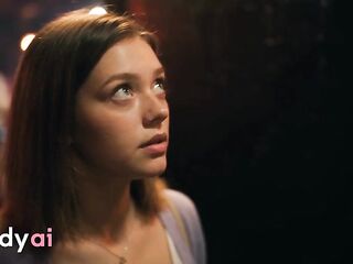 eighteen Year Old College Beauty Sucks for the Stripper Job and Get Destroyed, Facial - Candy AI