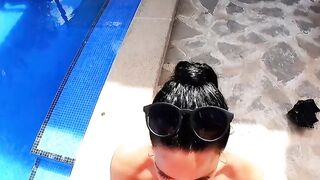 Fucking inside the pool with a young German vacationer