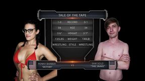 penny barber vs sam solo mixed wrestling