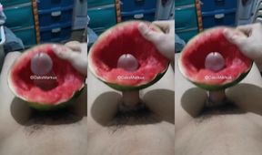 Fucking Watermelon Destroyed by Big Cock Jakol Pinoy
