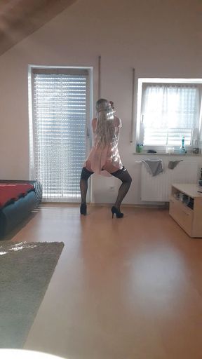 Sexy lingerie crossdresser teen