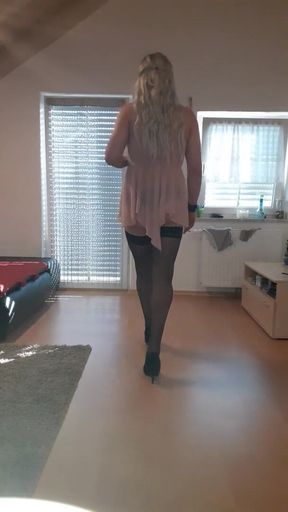 Sexy lingerie crossdresser teen
