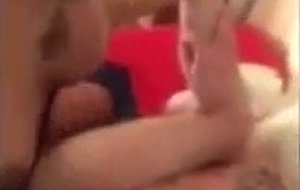 Hot shemale take boys ass and fuck him like a sissy