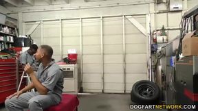 Petite Angel Smalls takes on BBCs in a Gangbang