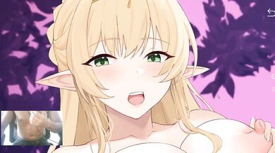 rough blonde elf bound and creampied in goblin cave