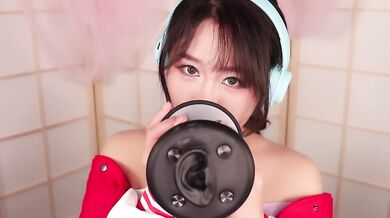 Gushing oil ear massage cosplay POV exclusive solo female role play