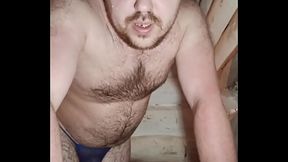This cute gay with brown curls on his head loves to suck a huge black cock on camera))))
