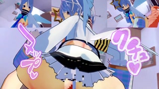 【ホロライブ 天音かなた】天音かなた騎乗位で激しく突くだけ