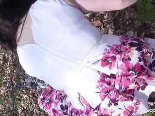 German College Teen Elisa Seduce to Fuck in Park in Berlin