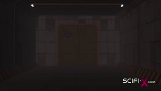 A super sexy hottie gets fucked hard by a masked futanari in the prison