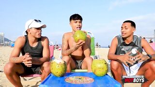 2 twinks pummeled their super-naughty homie!