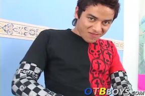 Solo latino twink Janiro with a big dick loves to masturbate