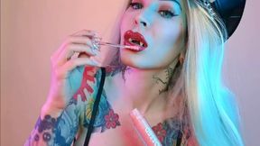 Spit, Lip gloss and fangs - Vampire VORE , POV
