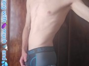 Catch the cum before it floats away... Cumming with Björn Borg 🍆 in a river + jerking off🥵
